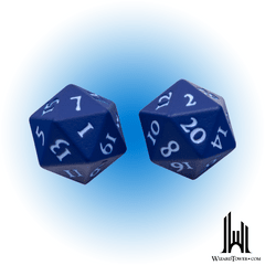 Heavy Metal D20 - 2 Dice Set Vivid Blue